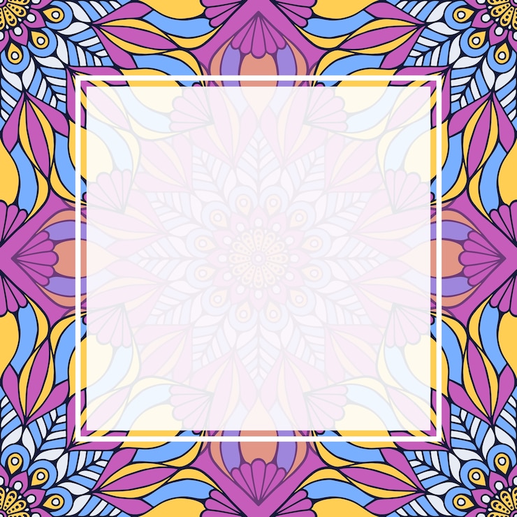 Vetor fundo de mandala de padrão uniforme