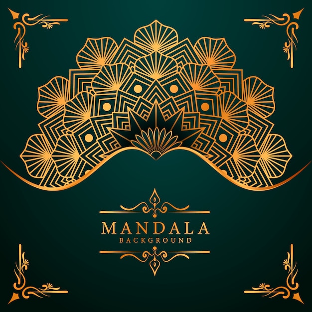 Fundo de mandala de ramadan kareem de luxo