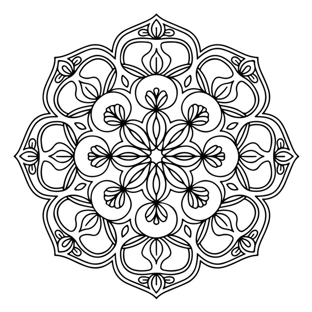 Fundo de mandala em estilo linear