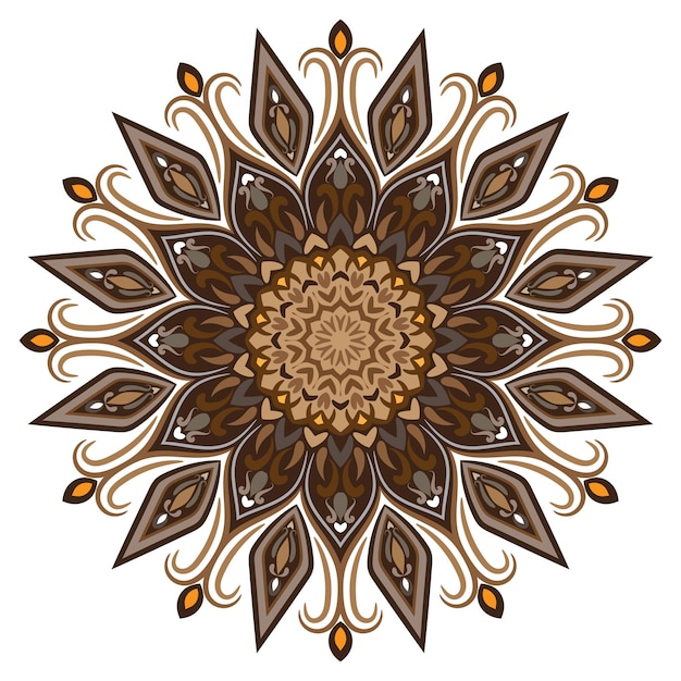 Fundo de mandala exclusivo de cor marrom.