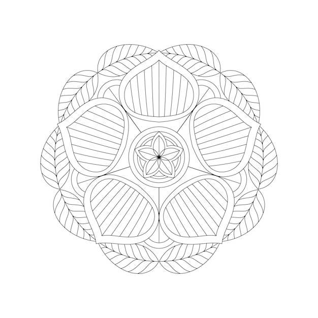 Fundo de mandala floral facilmente editável e redimensionável