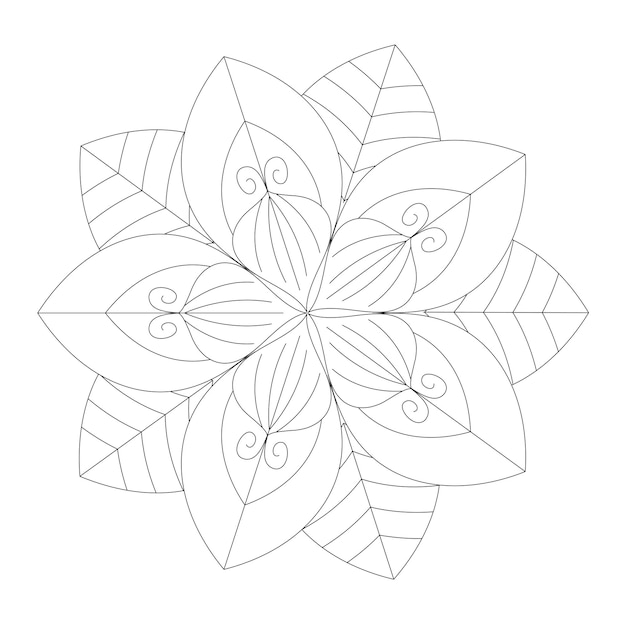 Fundo de mandala floral facilmente editável e redimensionável