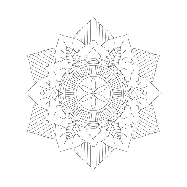 Fundo de mandala floral facilmente editável e redimensionável