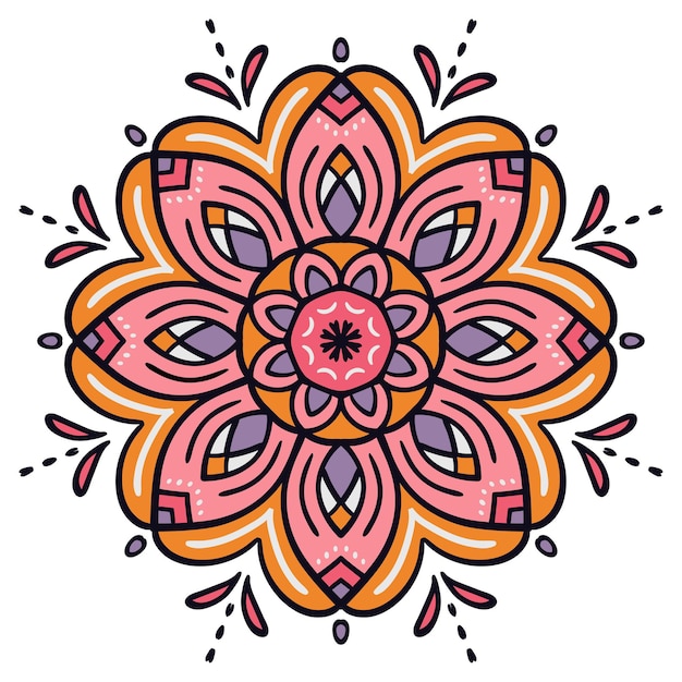 Vetor fundo de mandala floral