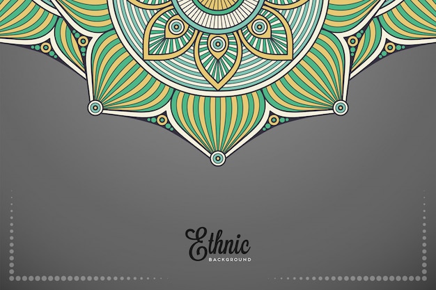 Fundo de mandala ornamental de luxo em vetor de cor ouro