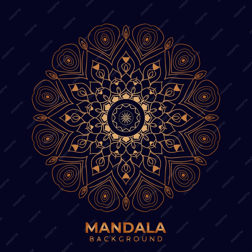 Fundo de mandala ornamental de luxo, fundo ornamental de luxo dourado