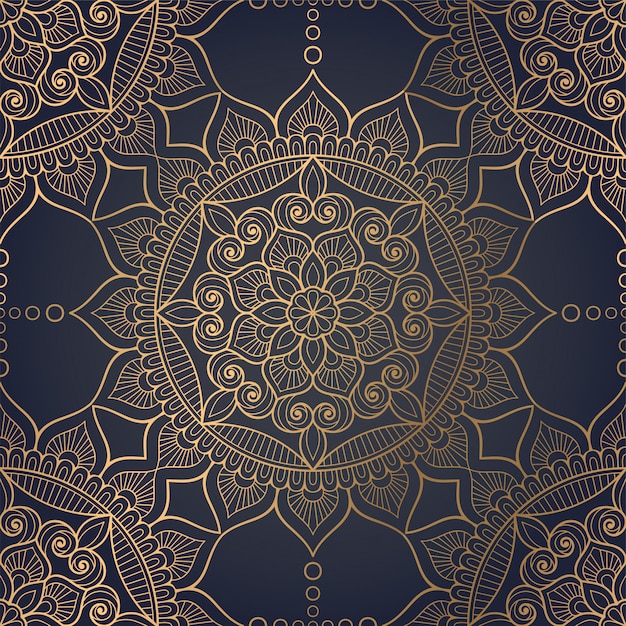 Fundo de mandala ornamental de luxo