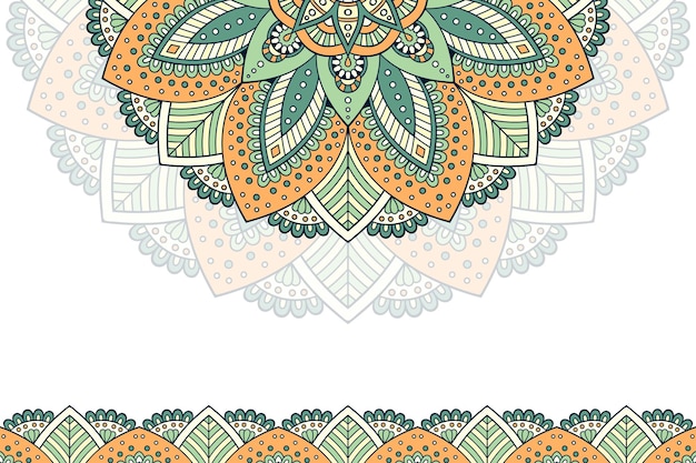 Fundo de mandala vintage desenhado à mão