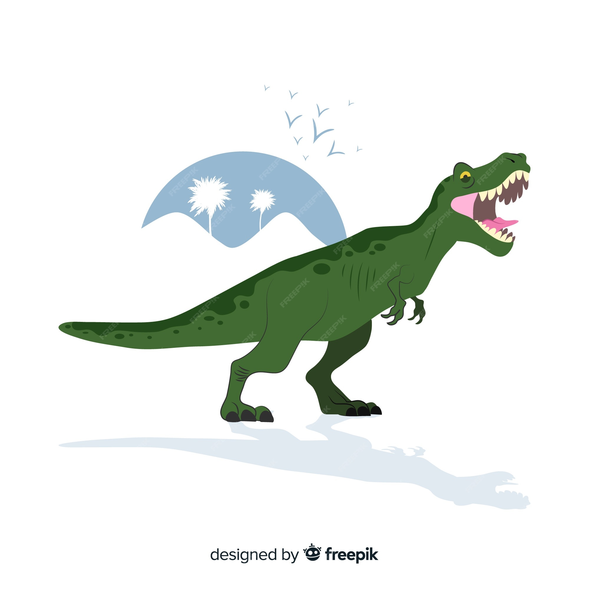 Fundo de mão desenhada t-rex, Vetor Premium