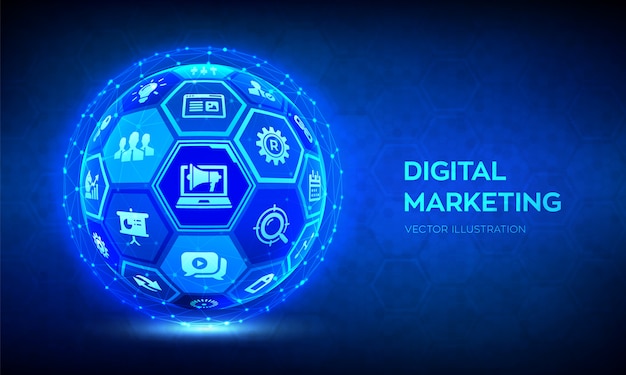 Fundo de marketing digital