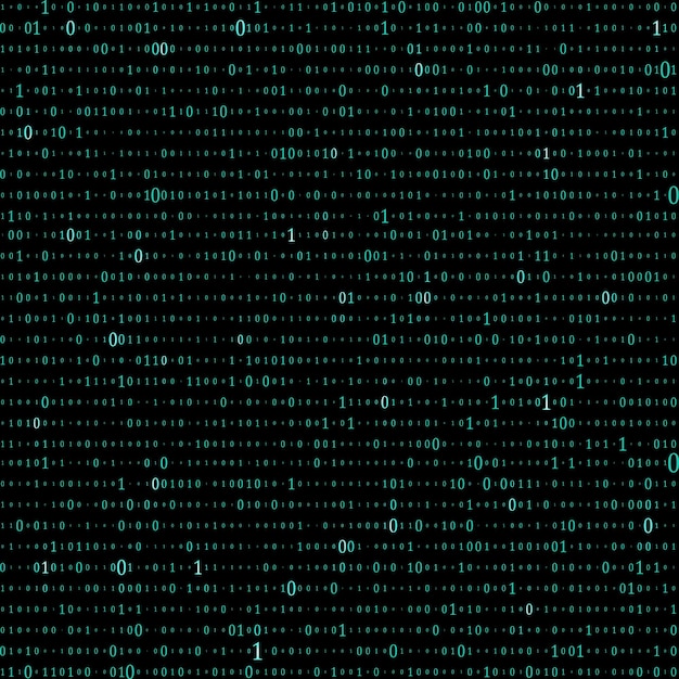 Fundo de matriz abstrata código de computador binário codificação conceito de hacker ilustração de fundo vetorial