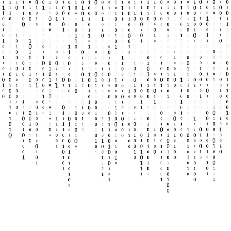 Vetor fundo de matriz abstrata código de computador binário codificação conceito de hacker ilustração de fundo vetorial