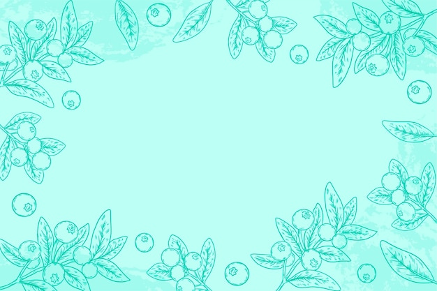 Vetor fundo de menta desenhado a mão