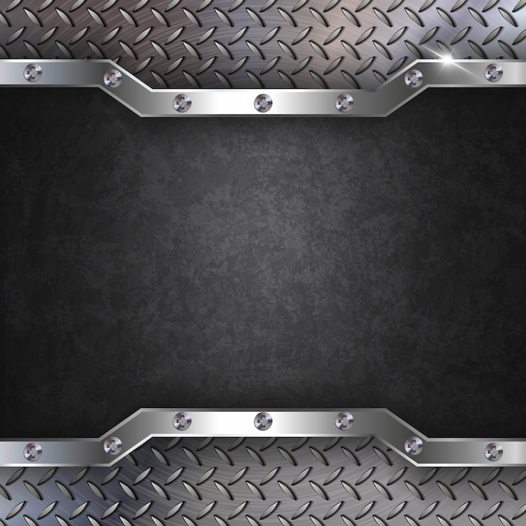Vetor fundo de metal aço preto
