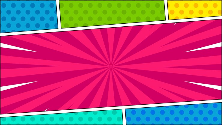 Vetor fundo de miniatura em quadrinhos do youtube em estilo cômico
