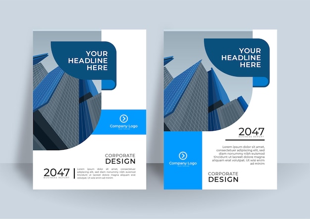 Fundo de modelo de design ou brochura de capa corporativa para design de negócios. modelo de layout de folheto de negócios moderno em tamanho A4.