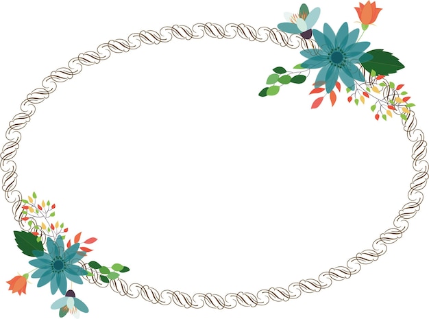 fundo de moldura de flores