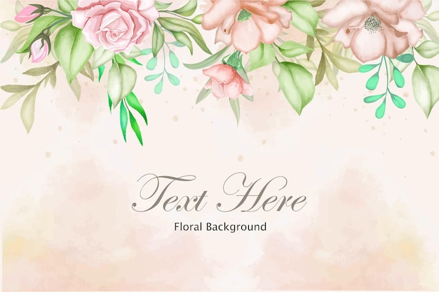 Fundo de moldura floral elegante com lindos florais