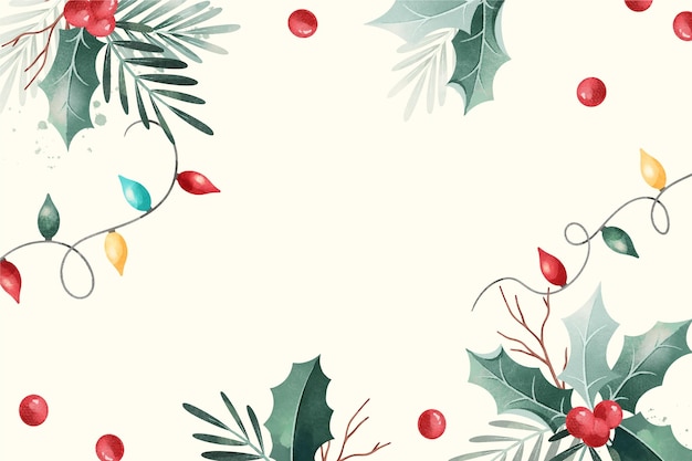 Vetor fundo de natal aquarela