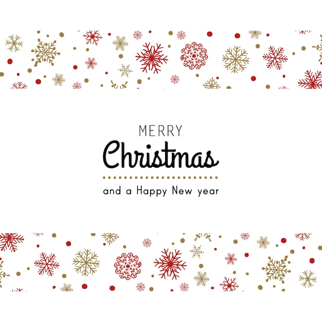 Fundo de Natal com flocos de neve Vector