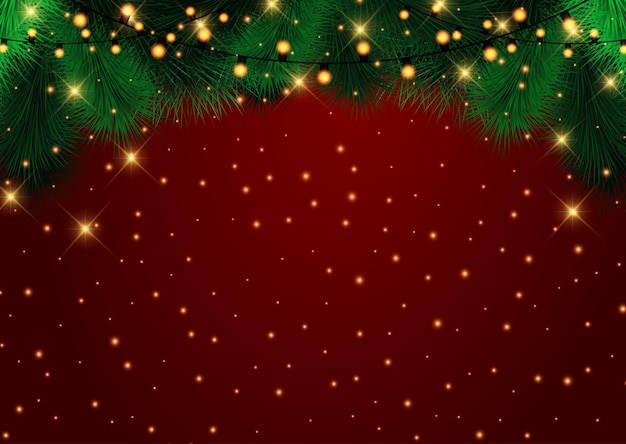 Vetor fundo de natal com luzes cintilantes