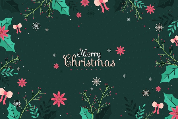 Fundo de natal de design plano