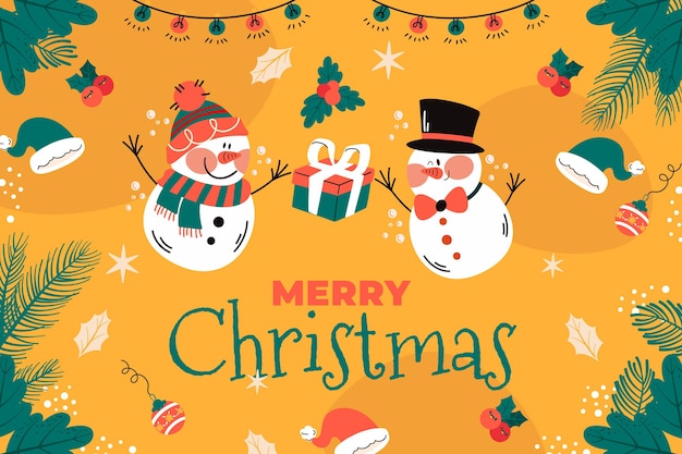 Fundo de natal desenhado à mão