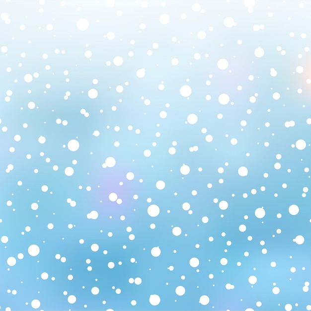 Vetor fundo de natal e feliz ano novo com flocos de neve caindo no céu azul vector