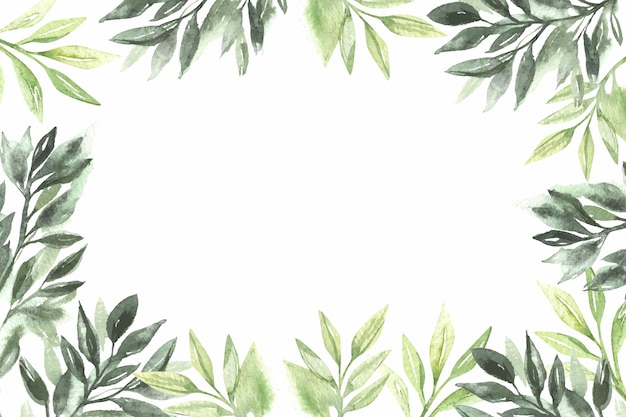 Vetor fundo de natureza aquarela pintado à mão