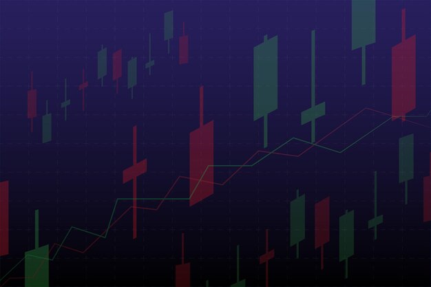 Fundo de negociação do mercado de ações. ilustração vetorial