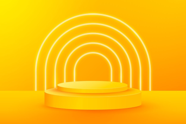 Fundo de neon amarelo gradiente