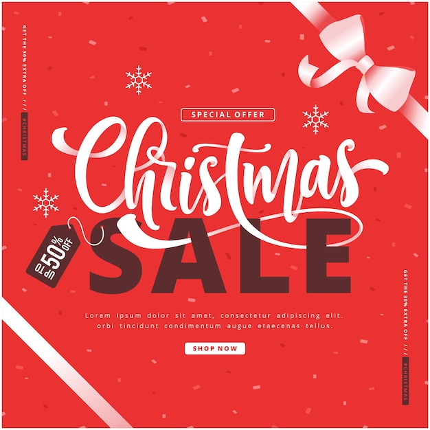 Vetor fundo de oferta especial de venda de natal