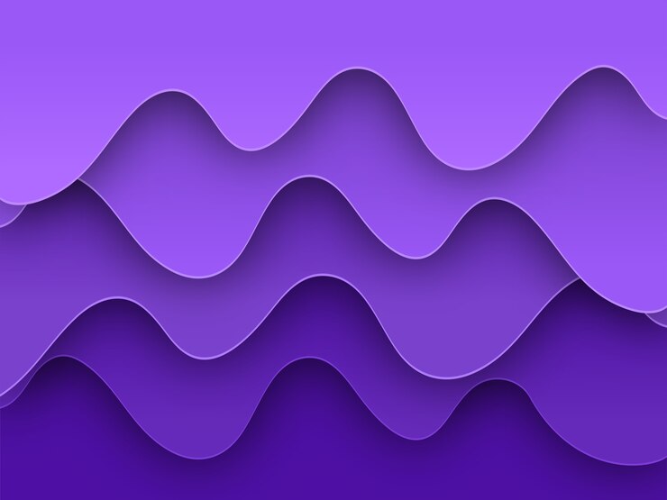 Vetor fundo de onda de sobreposição de corte de papel roxo abstrato