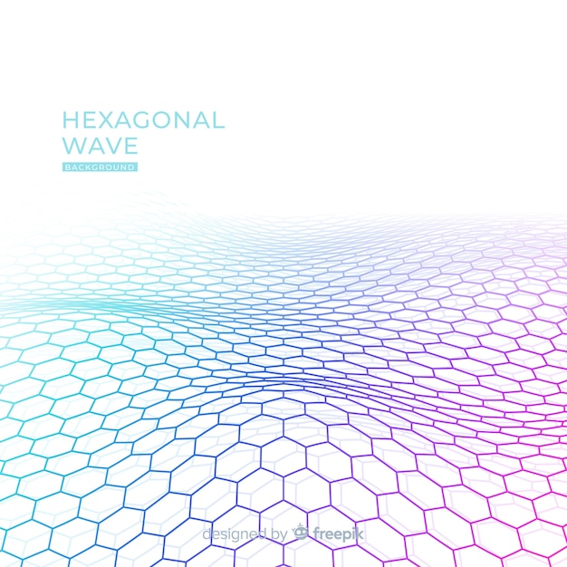 Fundo de onda hexagonal