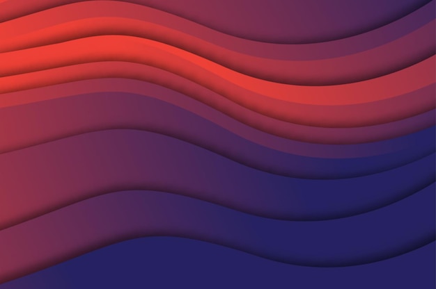 Fundo de onda moderna vermelho escuro simples