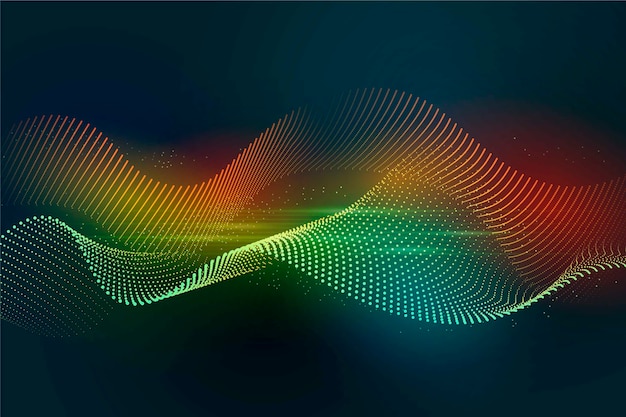 Fundo de ondas de equalizador colorido