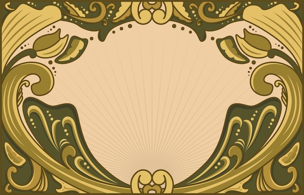 Vetor fundo de ornamento art nouveau