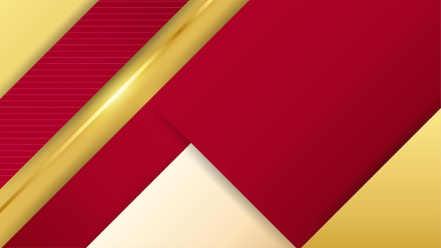 Fundo de ouro vermelho de luxo banner de apresentação de negócios elegante ilustração vetorial