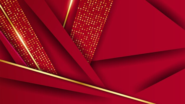 Fundo de ouro vermelho de luxo banner de apresentação de negócios elegante ilustração vetorial