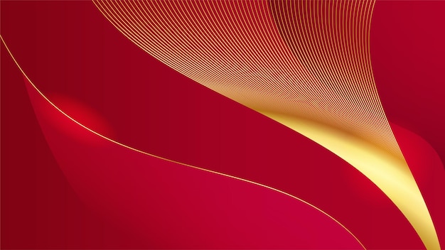 Fundo de ouro vermelho de luxo banner de apresentação de negócios elegante ilustração vetorial