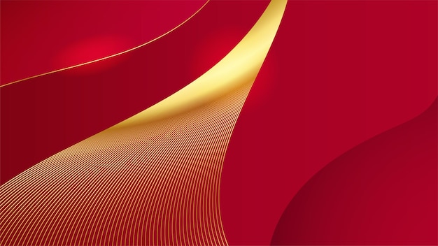 Fundo de ouro vermelho de luxo Banner de apresentação de negócios elegante ilustração vetorial