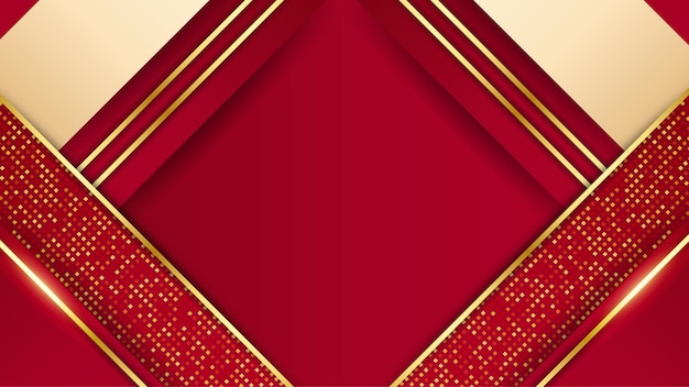 Fundo de ouro vermelho de luxo banner de apresentação de negócios elegante ilustração vetorial