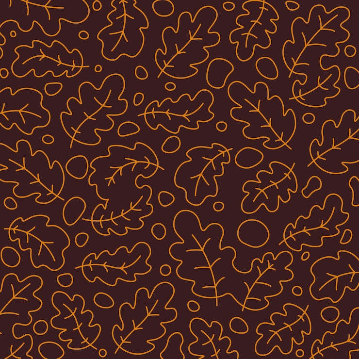 Vetor fundo de outono com folhas.