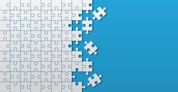 Fundo de padrão abstrato com quebra-cabeças e espaço em branco para design Vector
