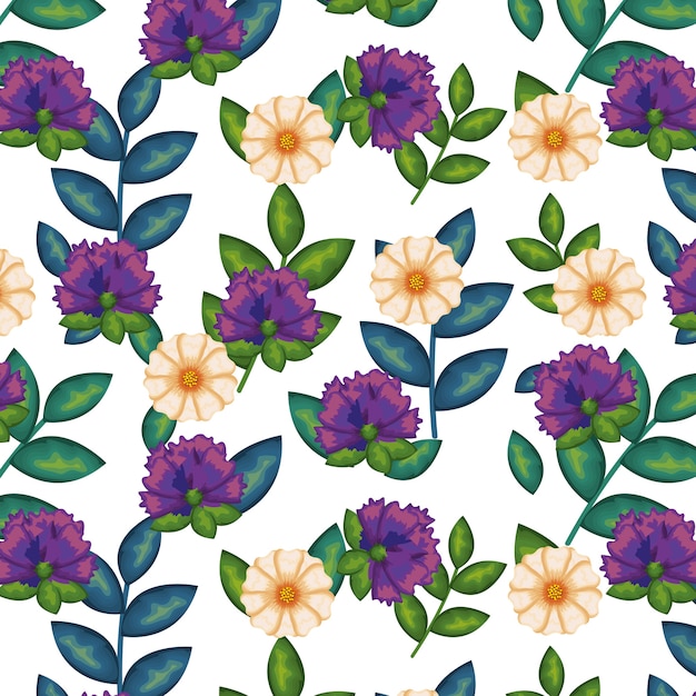 Fundo de padrão de decoração floral