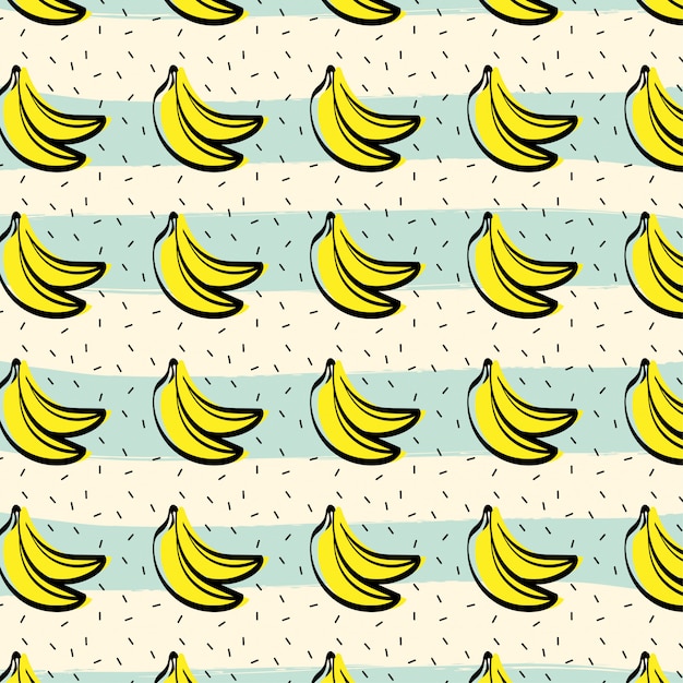 Fundo de padrão de fruta banana