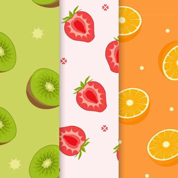 Fundo de padrão de frutas de coleção perfeita