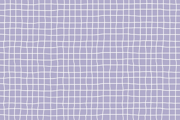 Vetor fundo de padrão de grade desenhado à mão em um fundo roxo com cores pastel