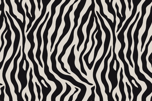 Fundo de padrão de impressão de zebra desenhado à mão