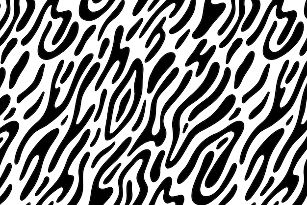 Fundo de padrão de impressão de zebra desenhado à mão